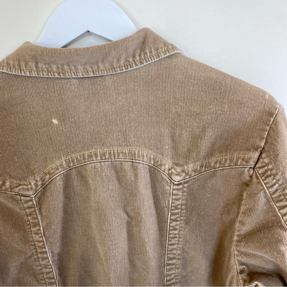 Vintage Y2K Z Cavaricci Cropped Corduroy Jacket Size Small Tan - Picture 8 of 8